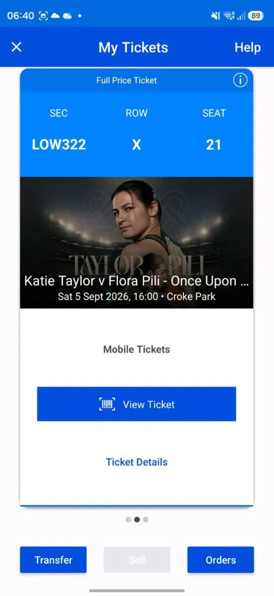 3x Katie Taylor V Flora Pili tickets - Image 3