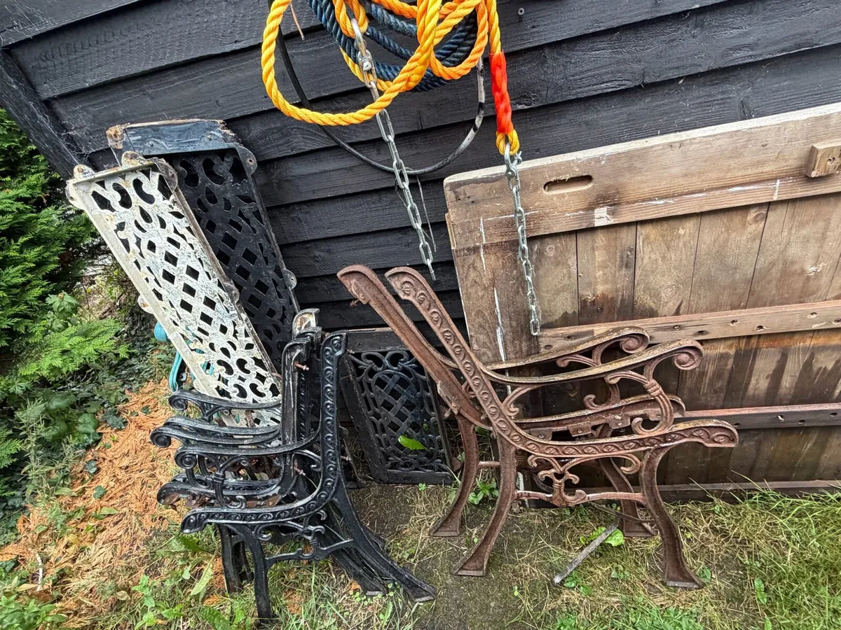 cast iron garden bench sets - Image 2