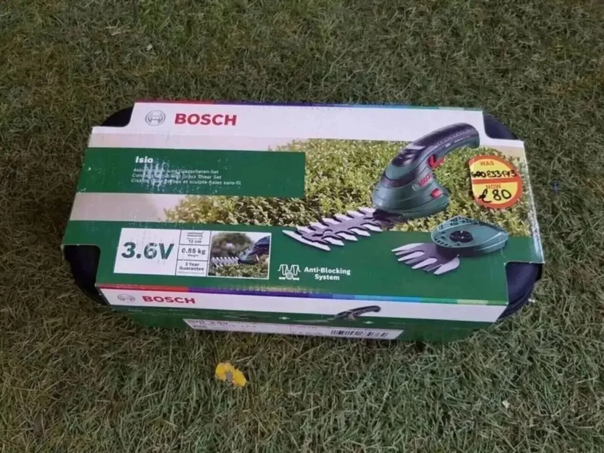 BOSCH CORDLESS SHRUB AND GRASS SHEAR SET-FOR SALE - Image 1