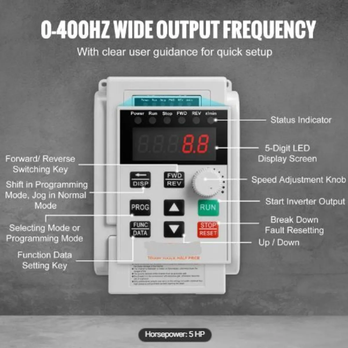 VFD 4KW，18A，5HP Variable Frequency Drive - Image 1