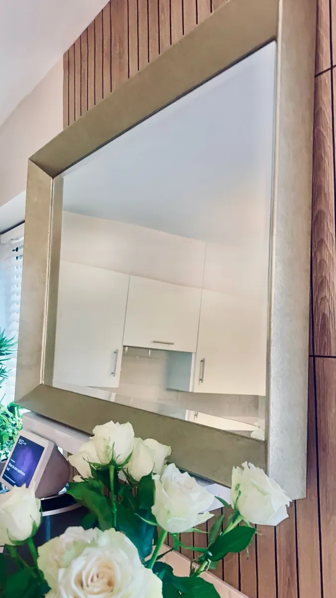 Bespoke champagne gold statement mirror-bevelled - Image 4