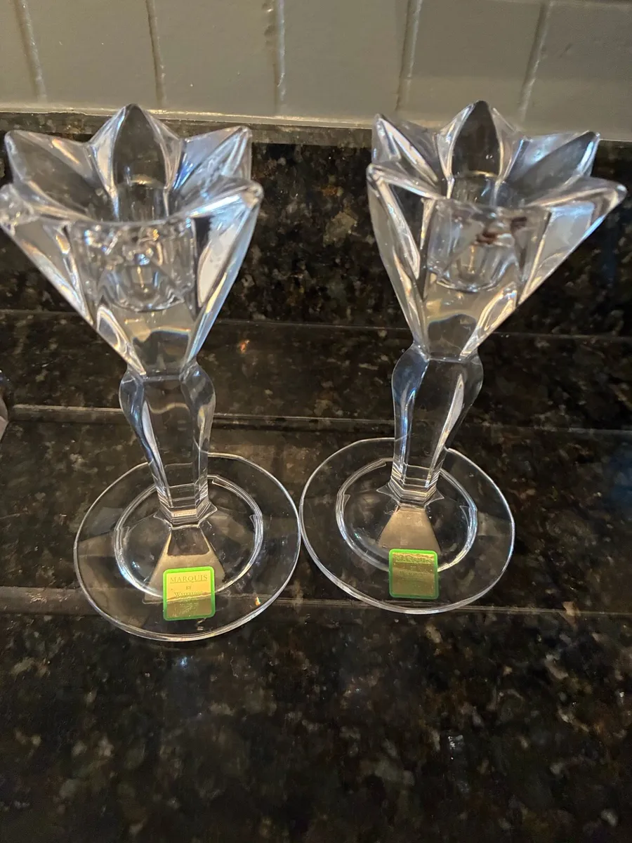 Marquis by Waterford Crystal Candlesticks - Image 1