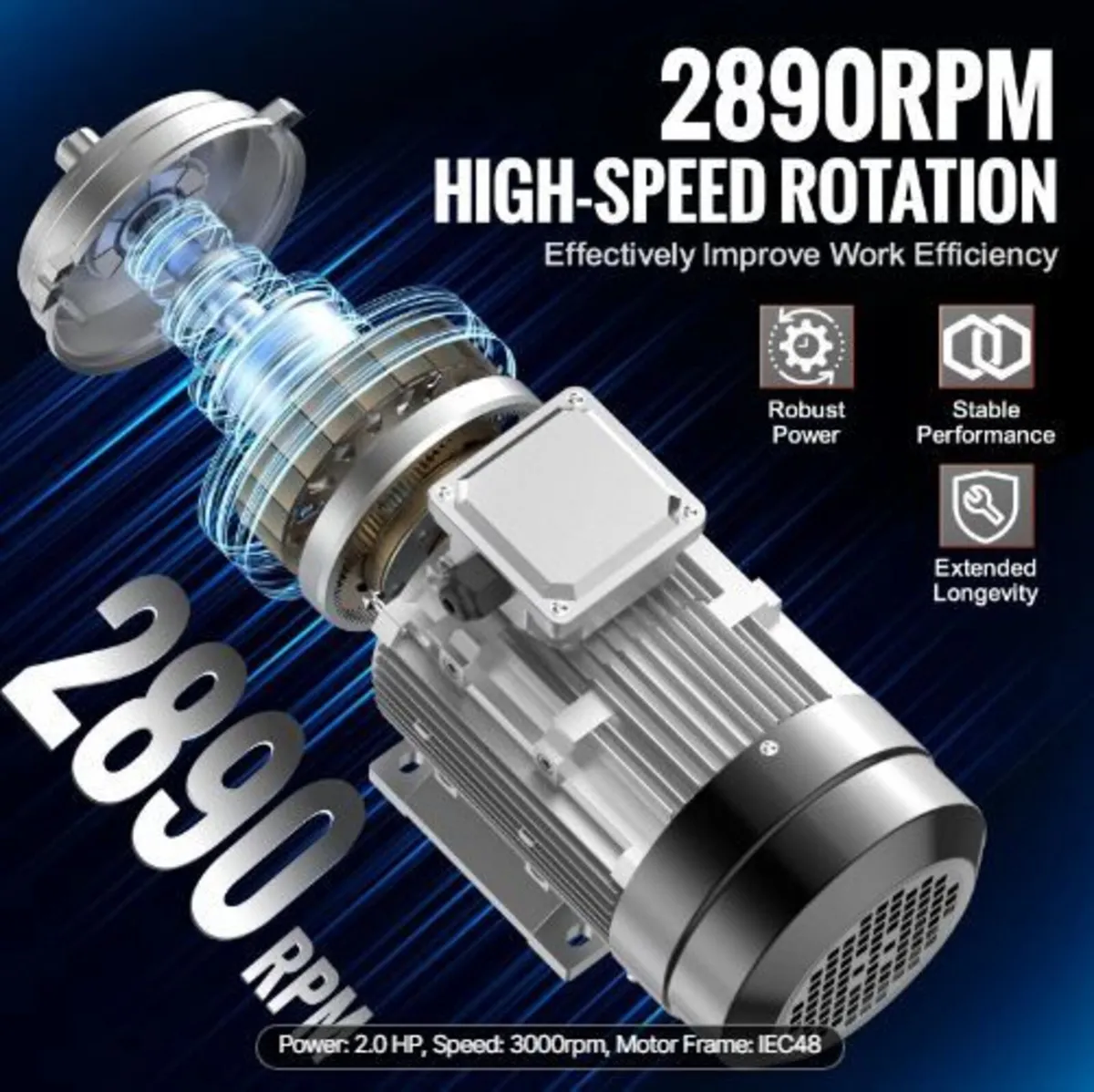 2.2KW Electric Motor 2890 rpm, AC 400V - Image 1