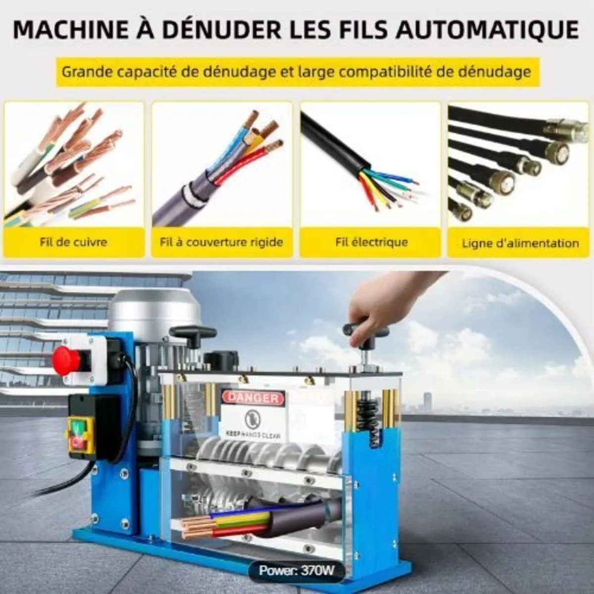 Electric Wire Stripping Machine, 1.5-38 mm - Image 1