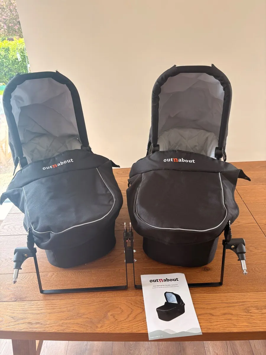 Out’n’About Double Carrycot V6 – Twin Set – €375 - Image 1