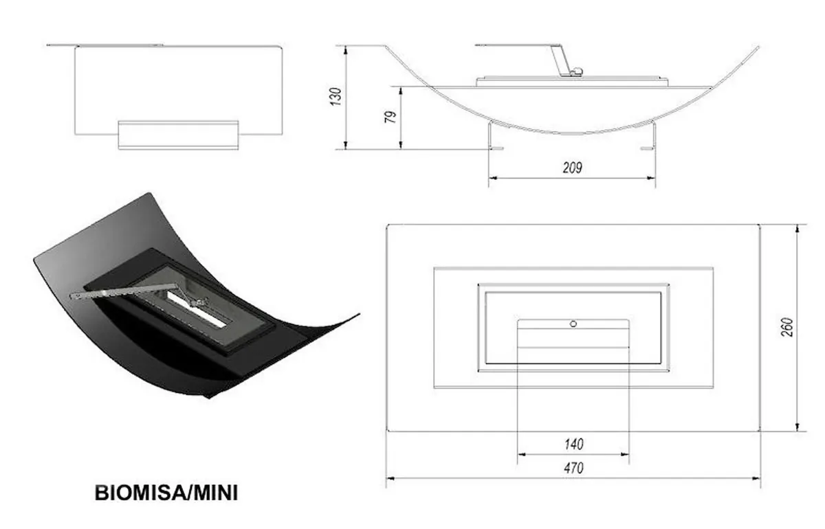 Bio Fireplace Biomisa Mini Black - Image 3