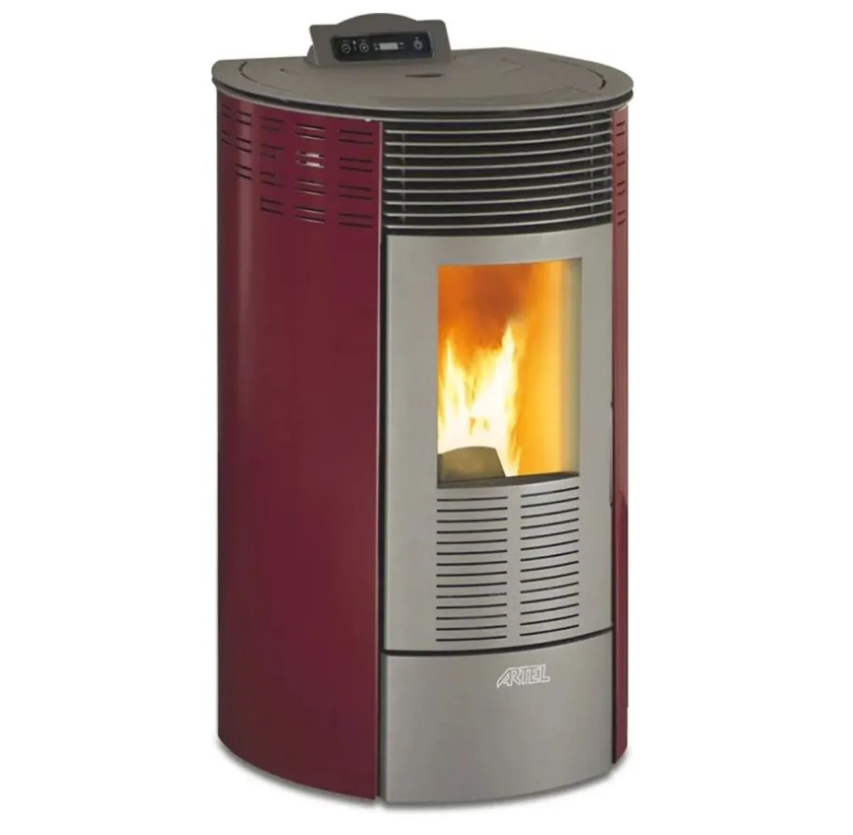 Subtile 6 Bordeaux Slimline Wood Pellet Stove - Image 1