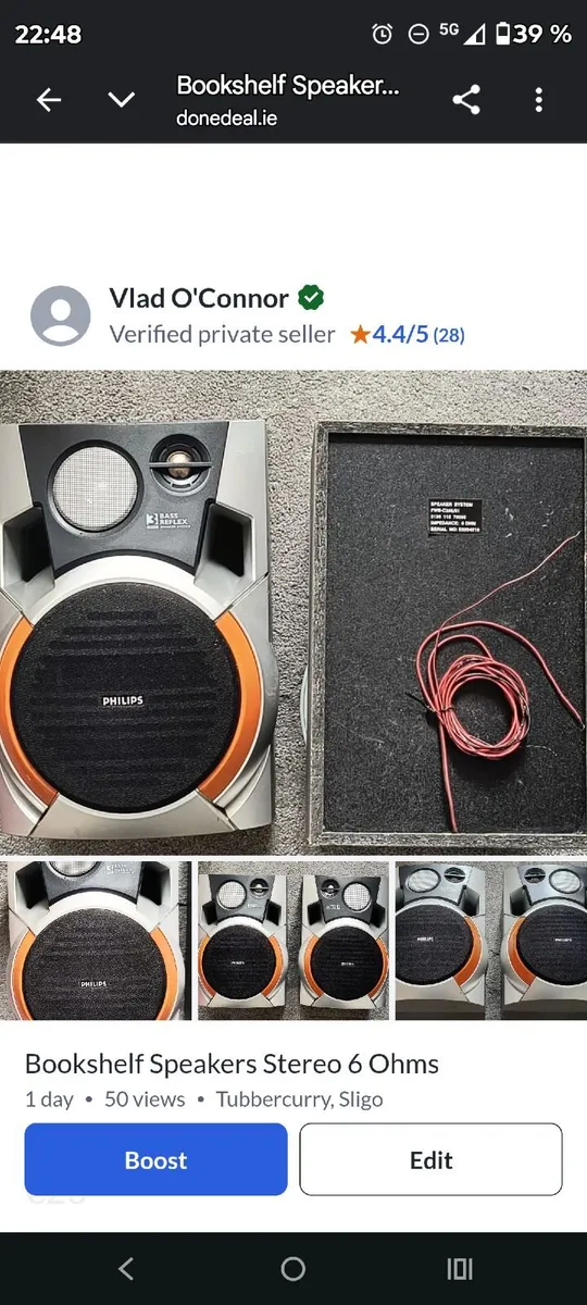 Bookshelf three-way speaker system Philips Bass Re - Image 4
