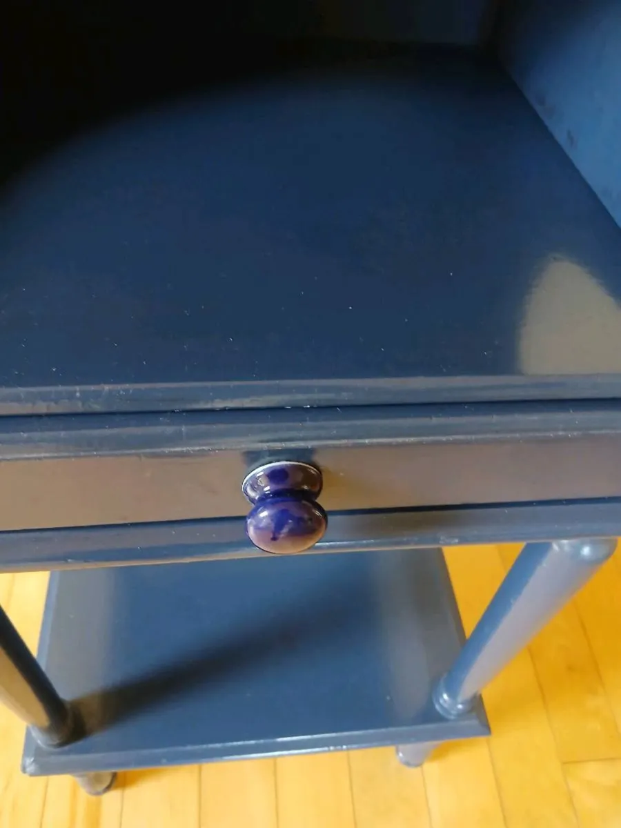 Midnight Blue Upcycled Vintage Hall Stand . - Image 2