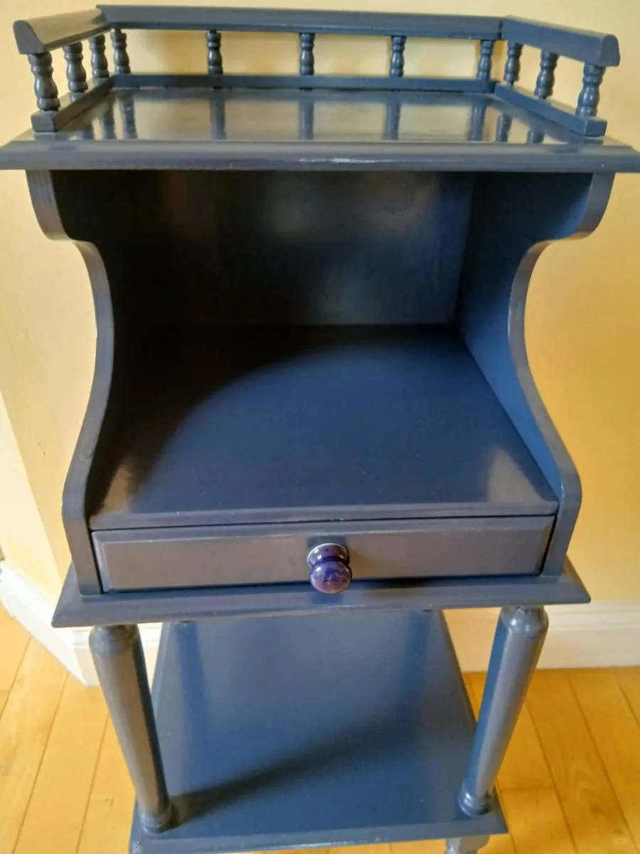 Midnight Blue Upcycled Vintage Hall Stand . - Image 3