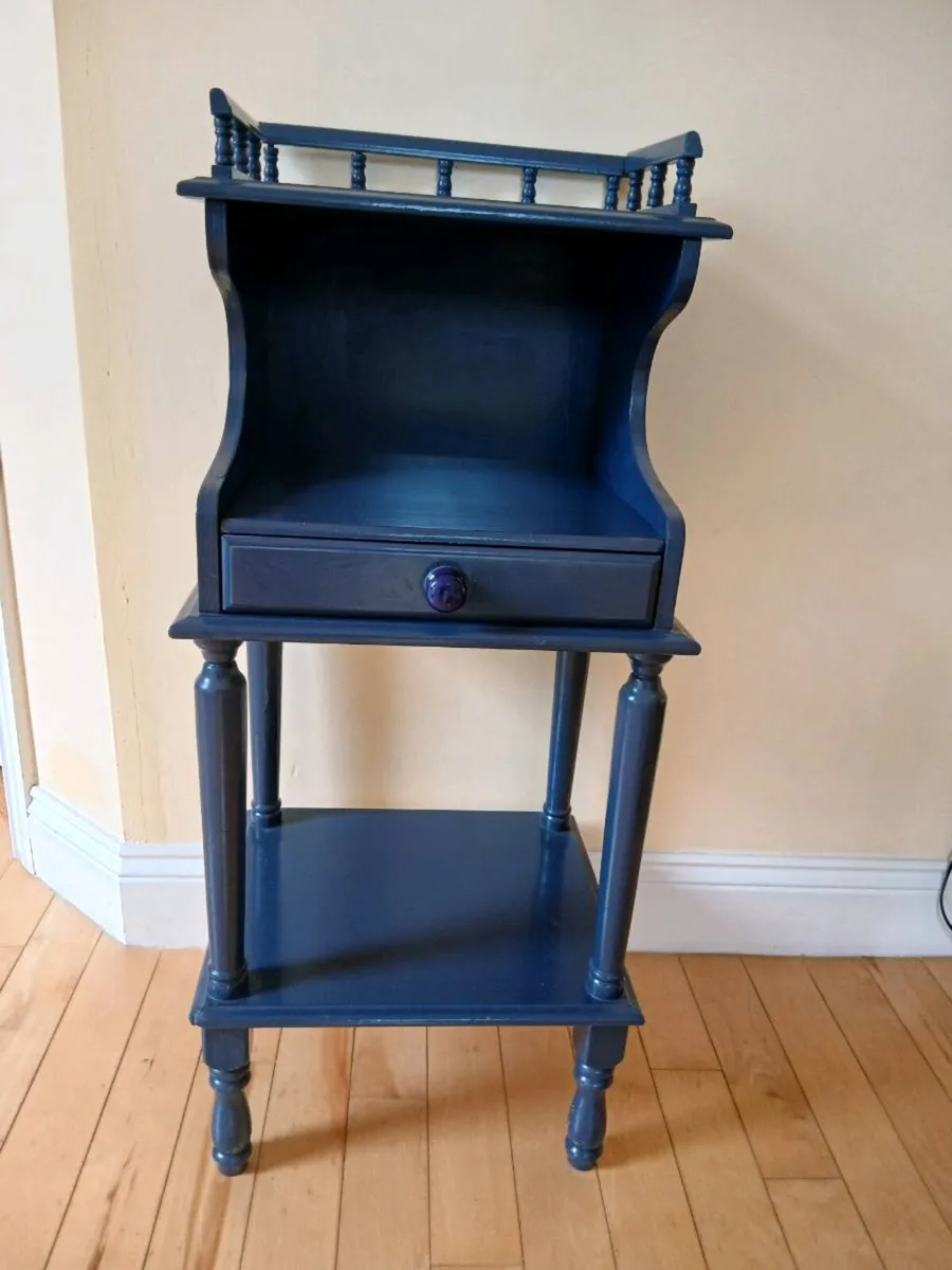 Midnight Blue Upcycled Vintage Hall Stand . - Image 4