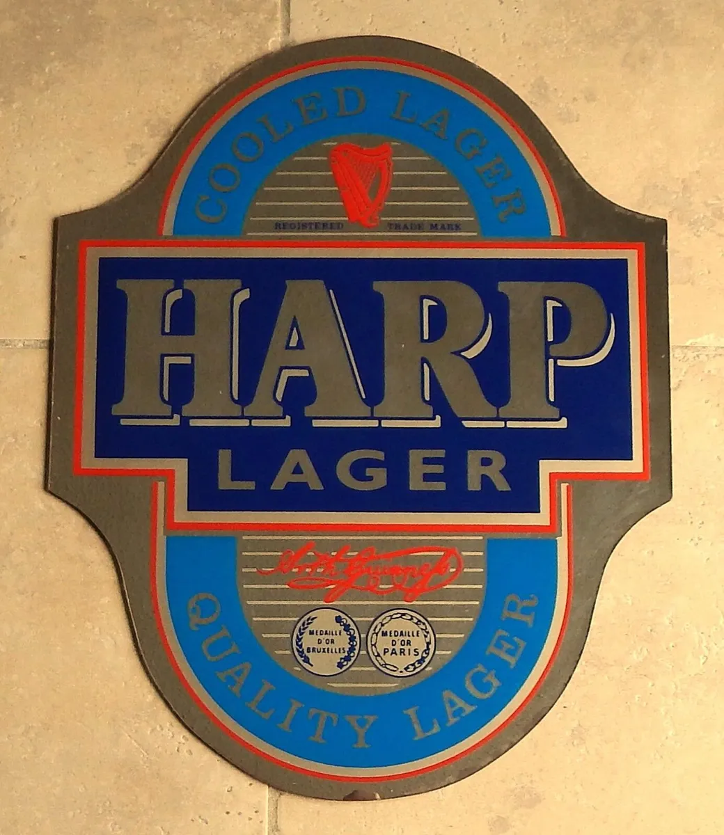Large Harp Lager Pub Mirror - Image 1