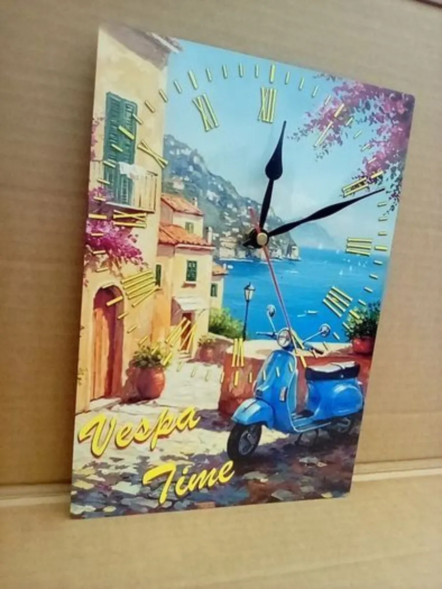 Vespa Scooter wall clock - Image 1