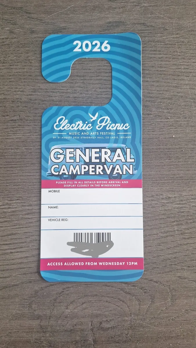 CAMPER/CARAVAN TICKET - Image 1