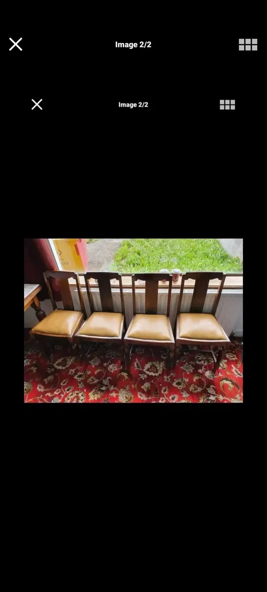 X 4 Vintage Chairs Irish Made - Image 2