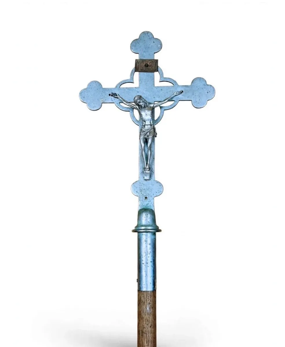 Antique processional crucifix - Image 1