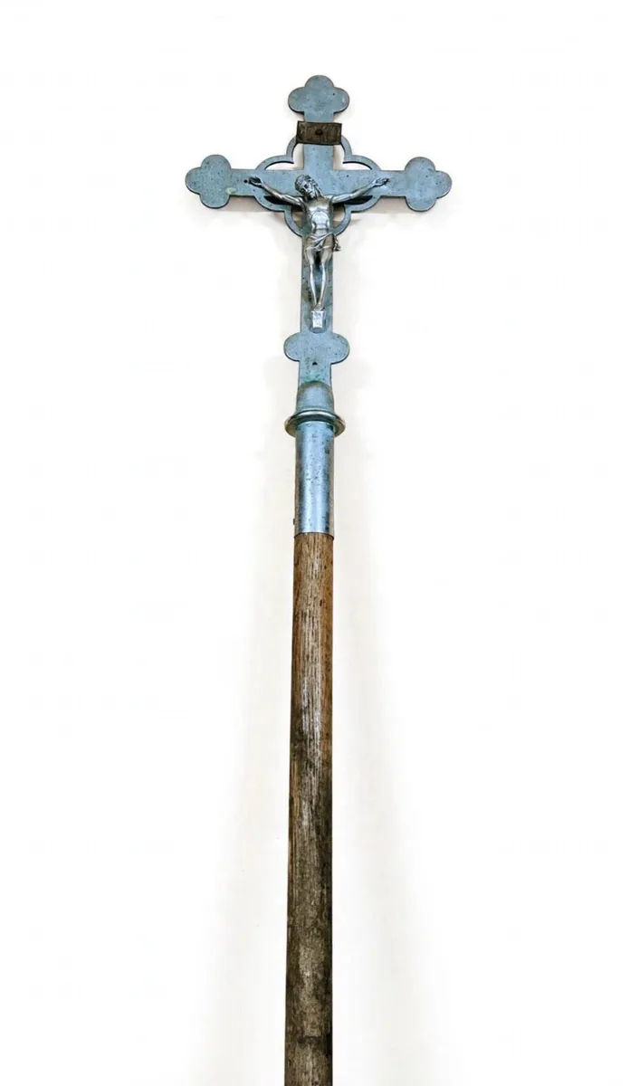 Antique processional crucifix - Image 4