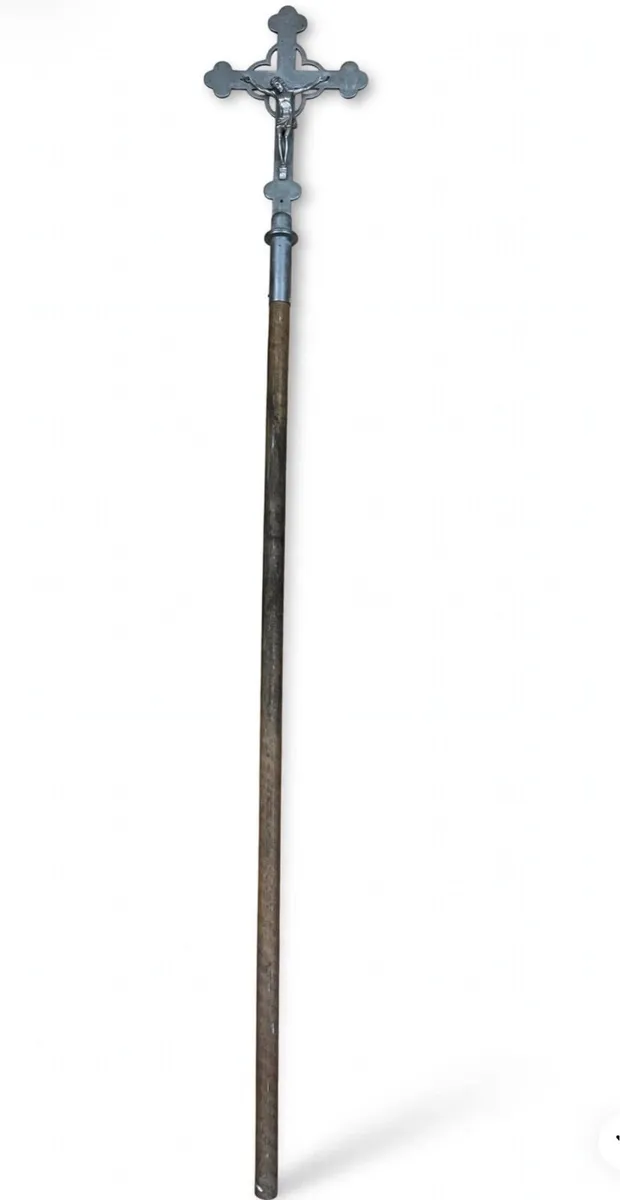 Antique processional crucifix - Image 2