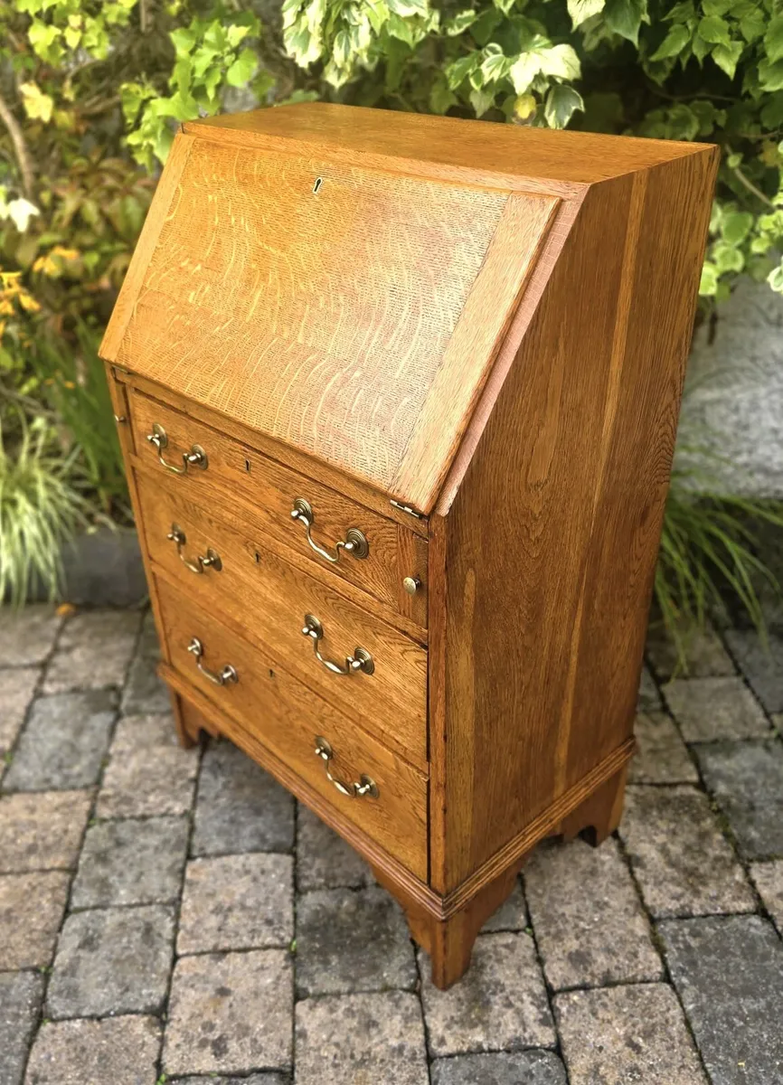 Antique Oak Bureau Desk- Circa 1920's - Image 1
