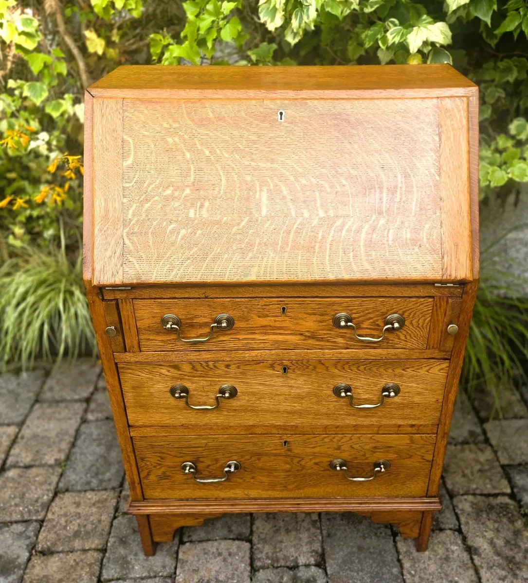 Antique Oak Bureau Desk- Circa 1920's - Image 2