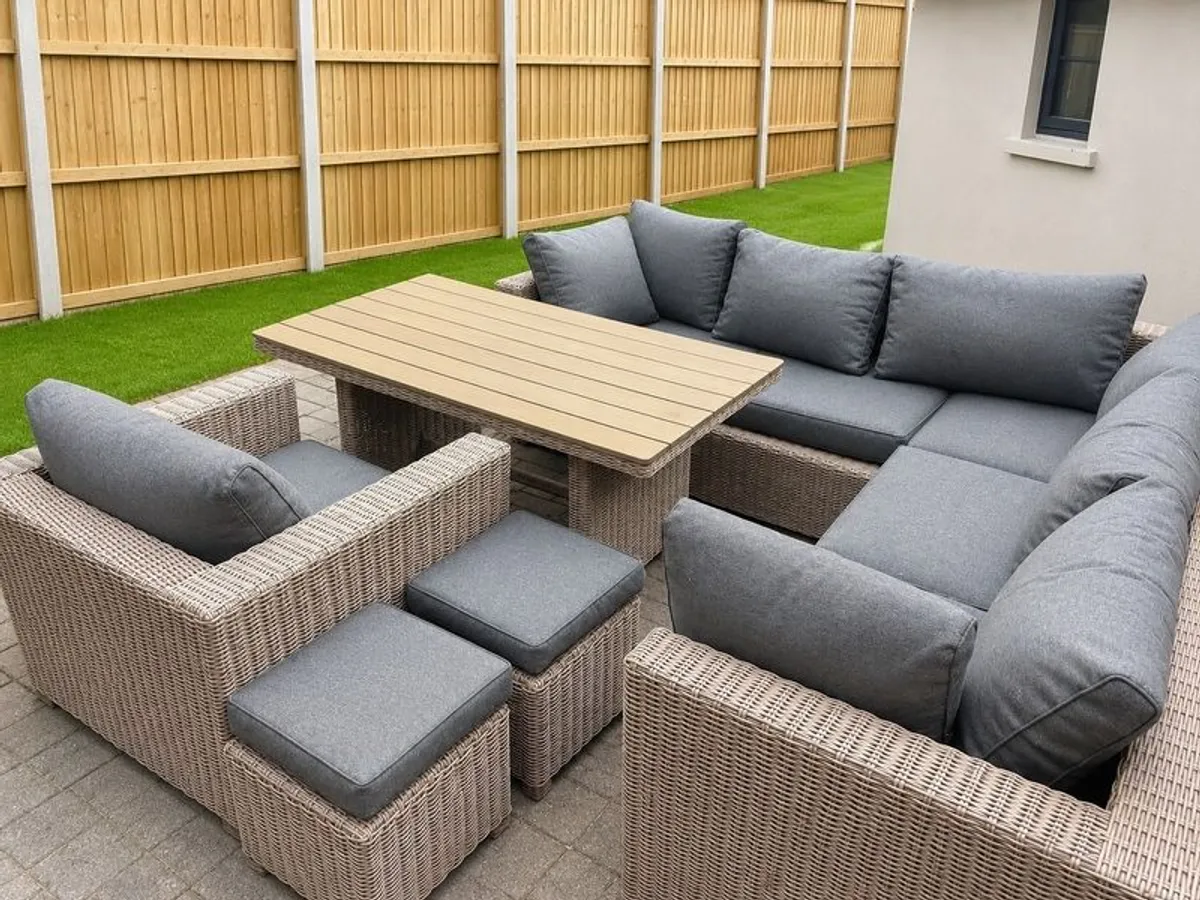 Outdoor Scene Rattan 9 piece set - Image 1