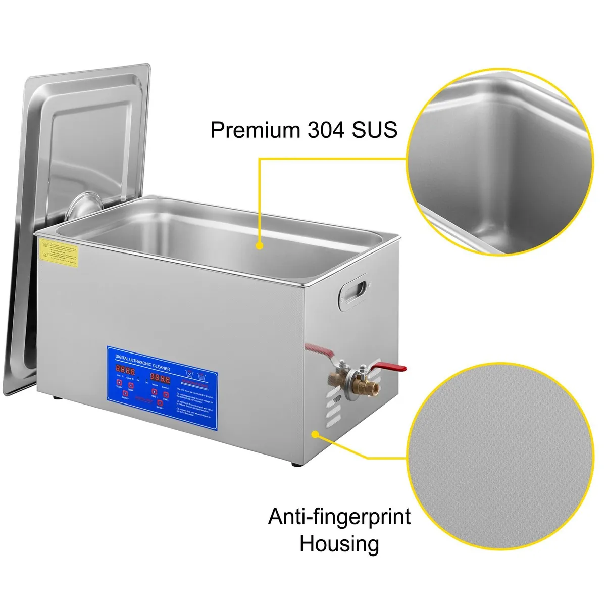 22L Stainless Steel Ultrasonic Cleaner Machine - Image 4
