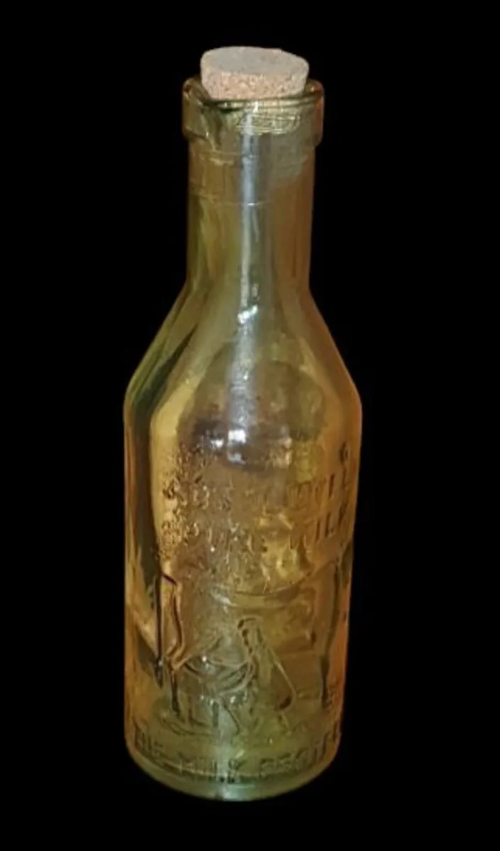 Vintage Glass Milk Bottle - "The Milk Protector" - Image 4