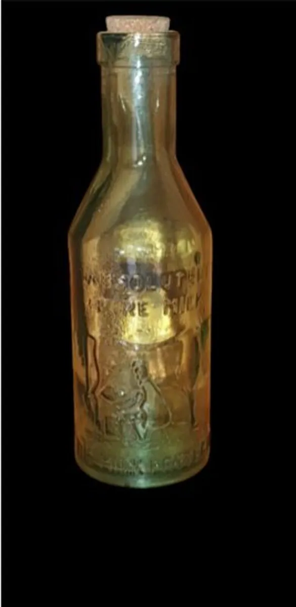 Vintage Glass Milk Bottle - "The Milk Protector" - Image 3