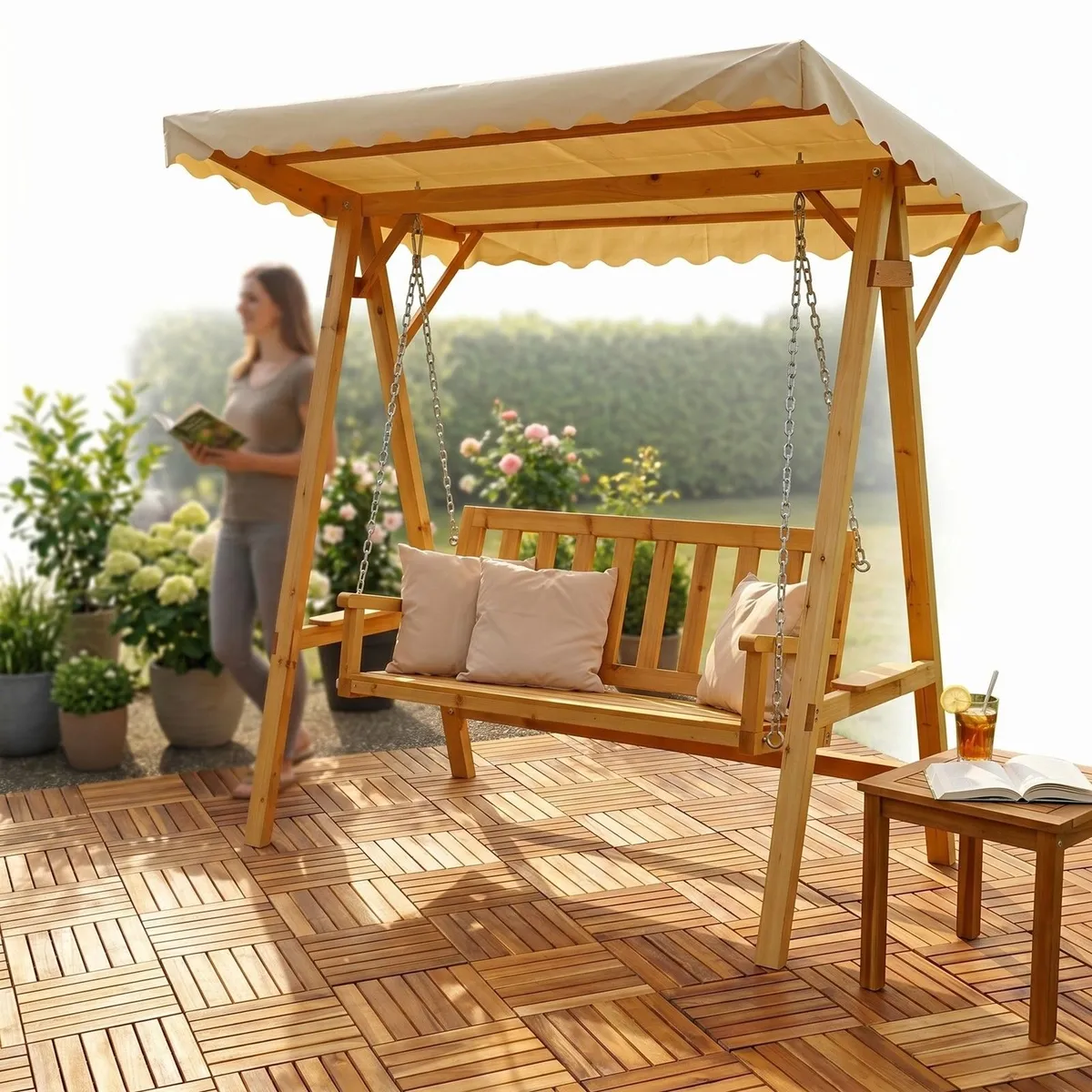 Hollywood garden swing bench - FREE Delivery - Image 3