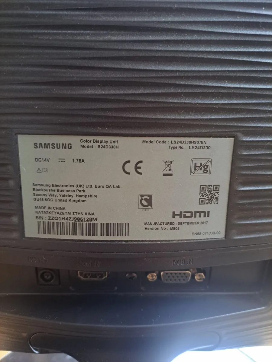 Samsung 24 inch PC/Gaming Monitor - Image 2