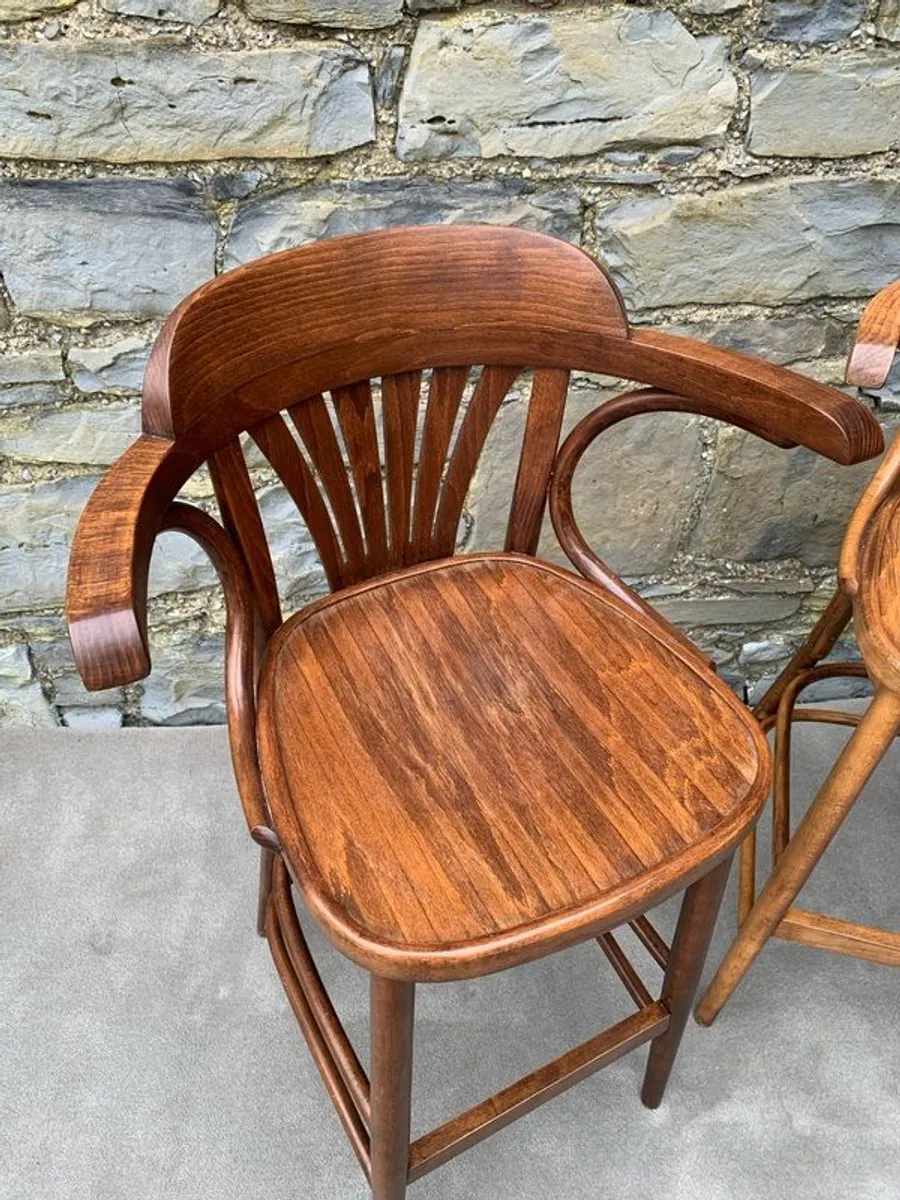 A Pair of bentwood highstools. - Image 3