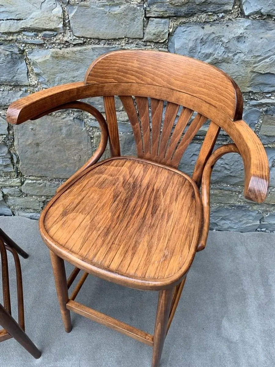 A Pair of bentwood highstools. - Image 4