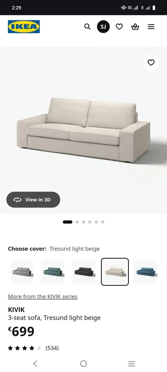 3 seater sofa - Image 1