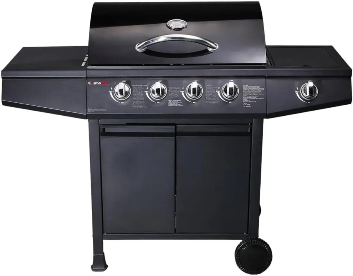4+1 Burner Gas BBQ Garden Grill – Stainless Steel - Image 1