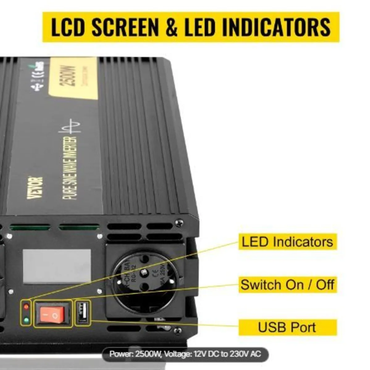 Pure Sine Wave Inverter 2500W - Image 2