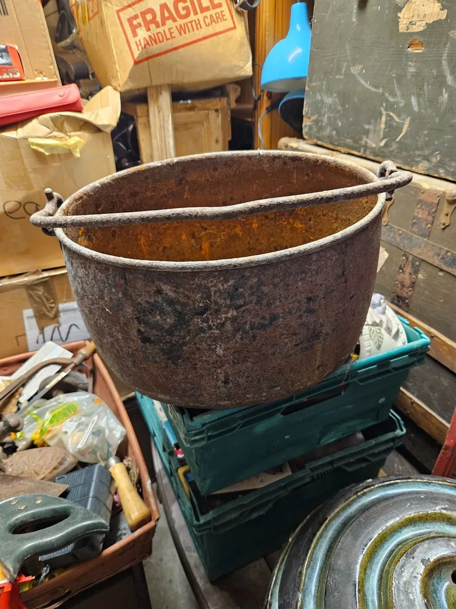 Vintage Cast Iron Pot - Image 1
