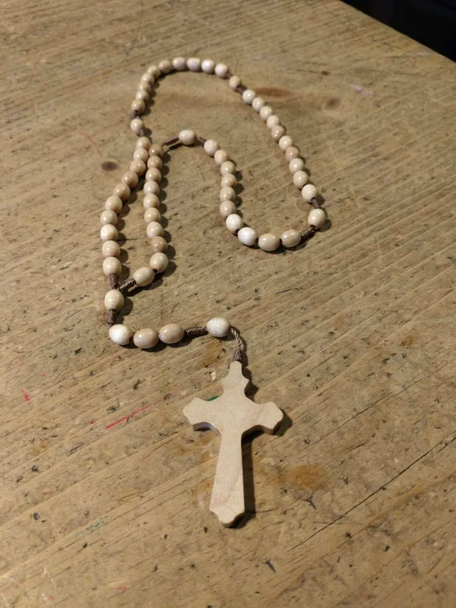 handmade wooden rosary from Medjugorje featuring a - Image 4