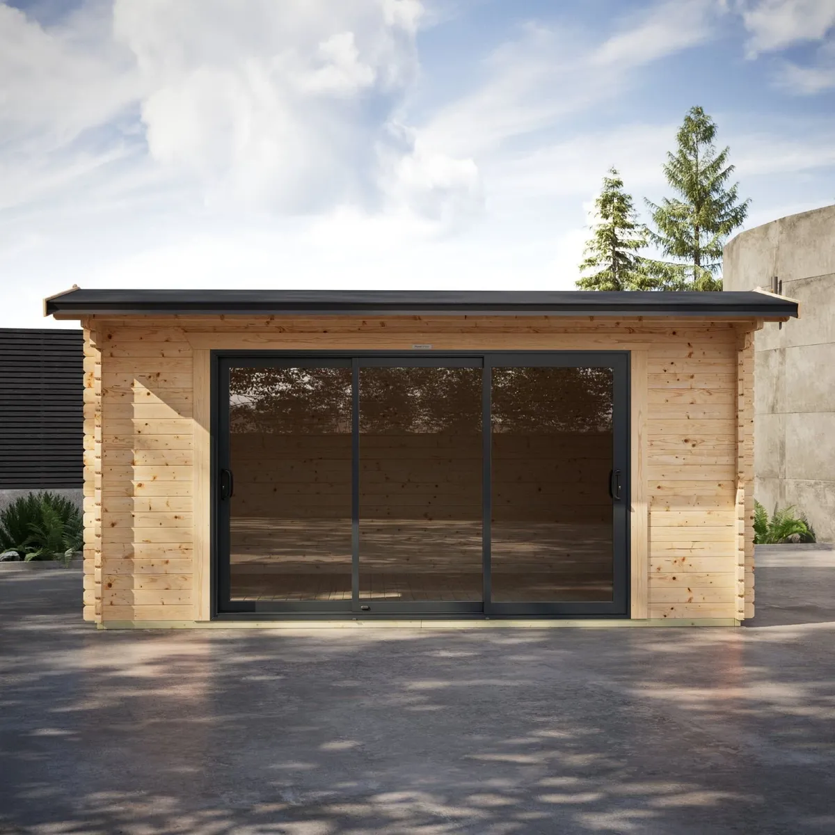 🏡 16x10 COOLA 44mm LOG CABIN – ALUMINIUM SLIDING - Image 1
