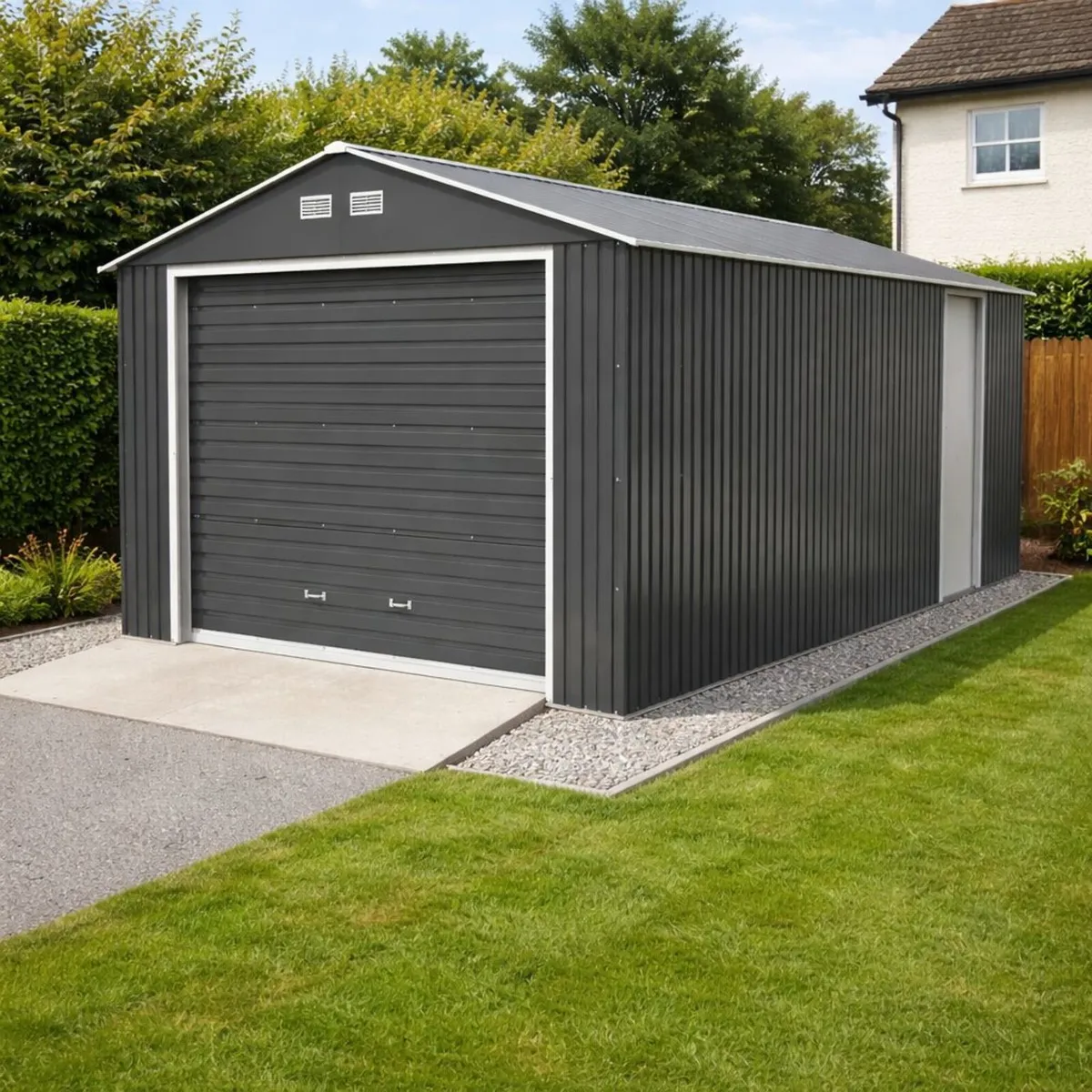 12×20 Olympian Steel Car Garage  Sheds - Image 1