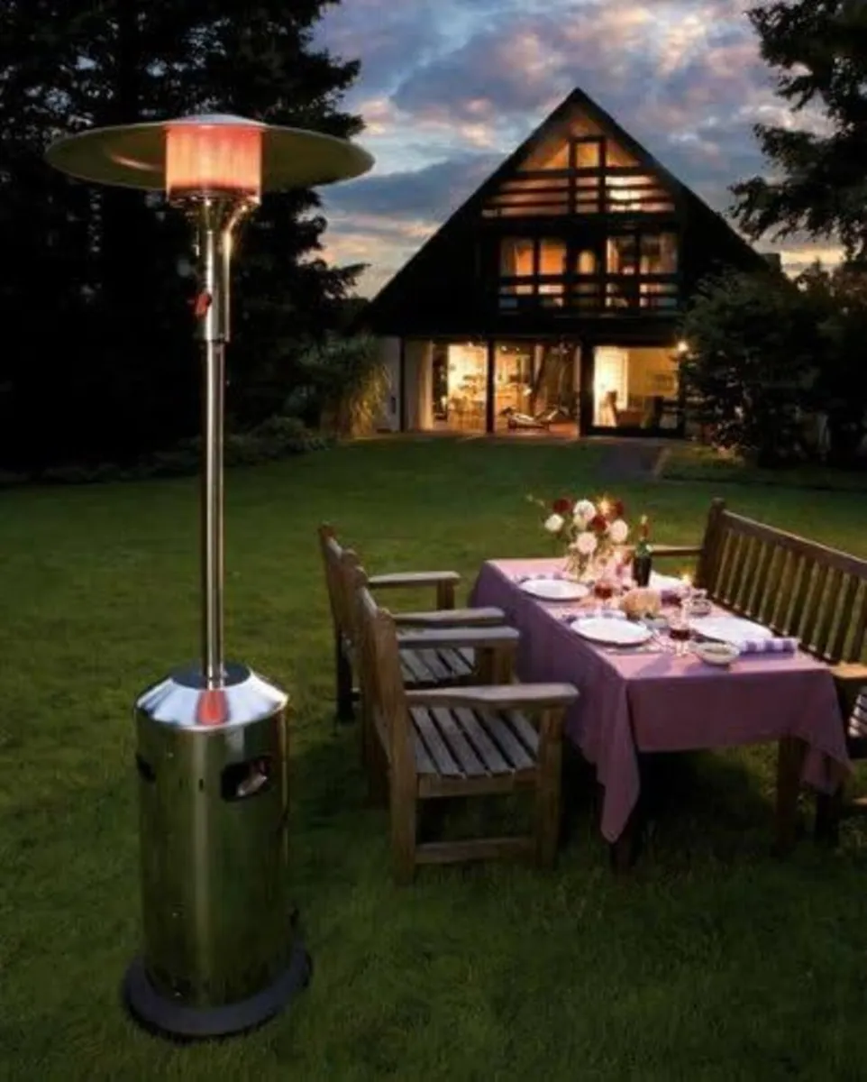 46,000 BTU Propane Patio Heater with Wheels - Image 2
