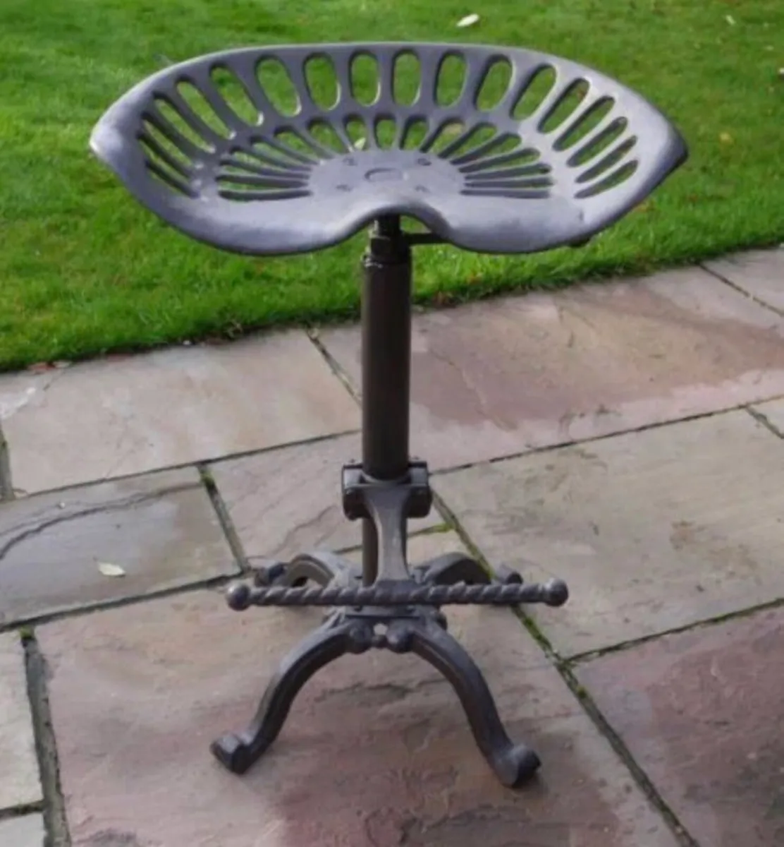 New Cast Iron Tractor Style Kitchen Bar Stool - Image 2