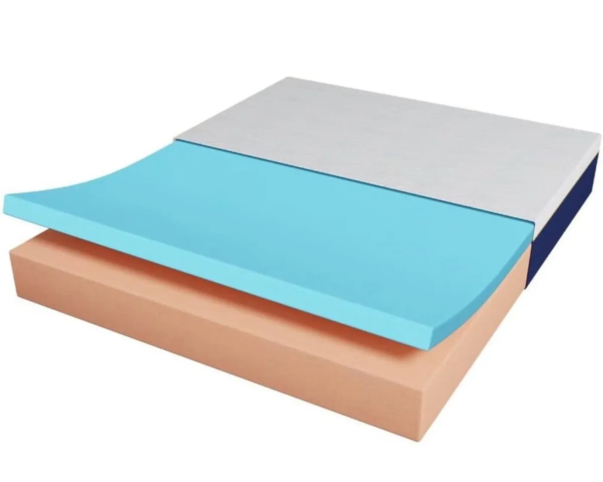 As New Single Bed Gel Memory Foam Mattress - Image 3