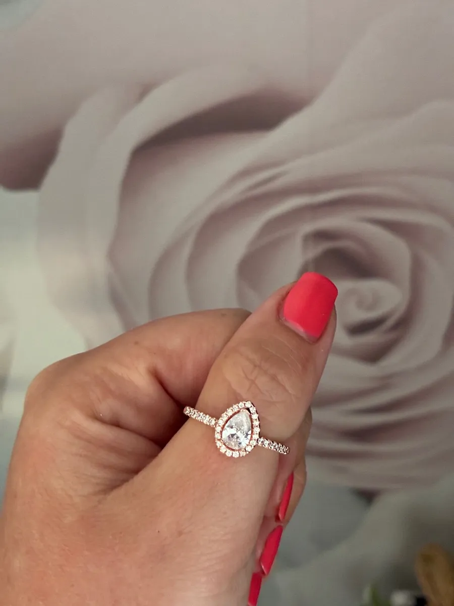 Pandora Ring gold teardrop size 56 - Image 3