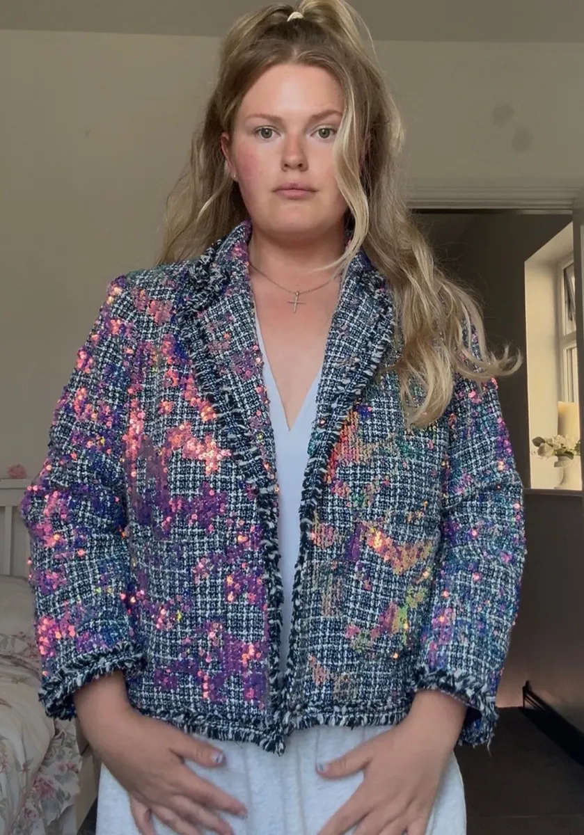 River island sequin jacket size 14 - Image 1