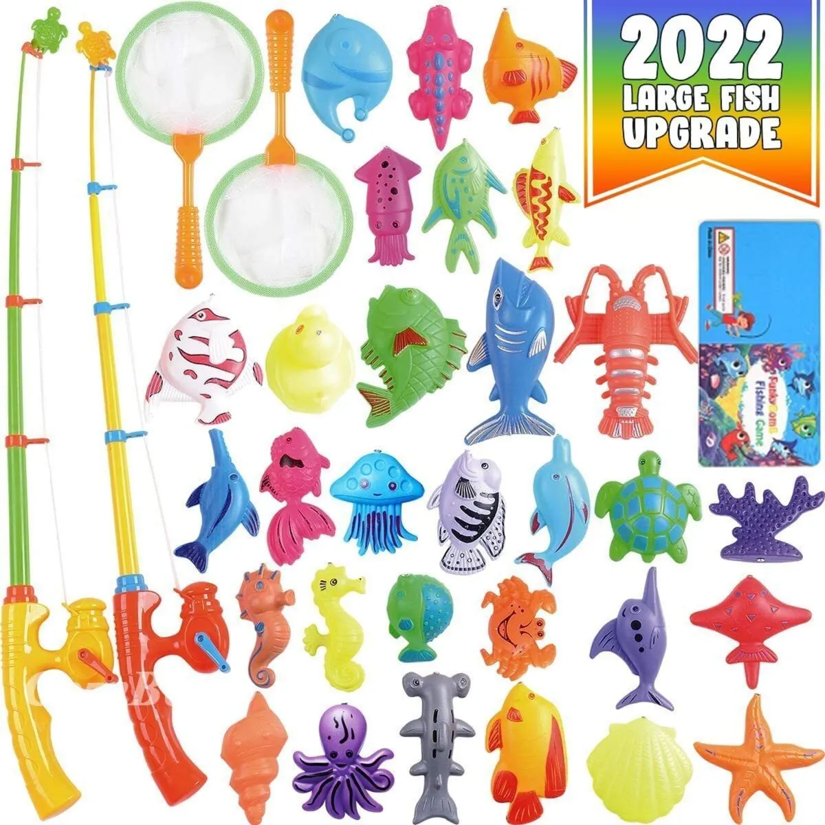 2-in-1 Wooden Magnetic Fishing Toy Game - Image 1