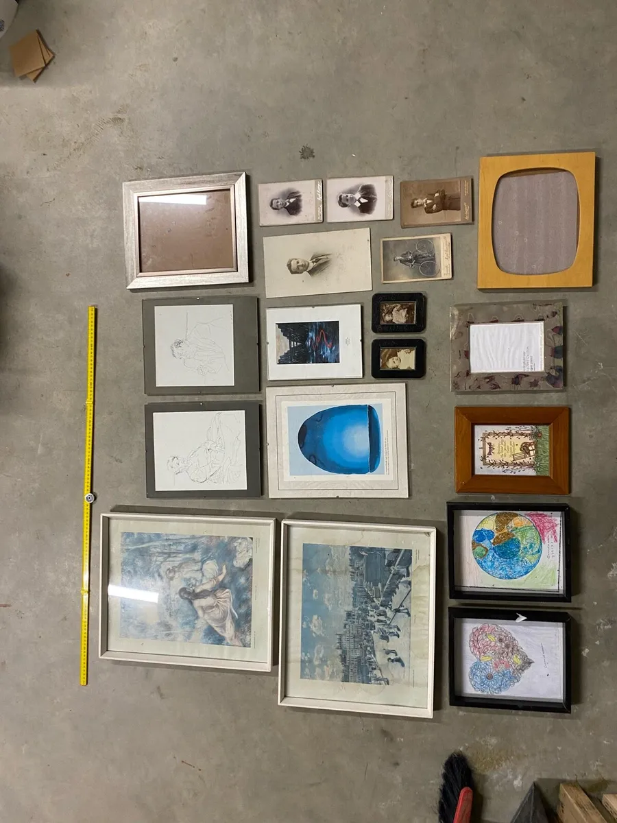 Picture frames, antique photos job lot - Image 2