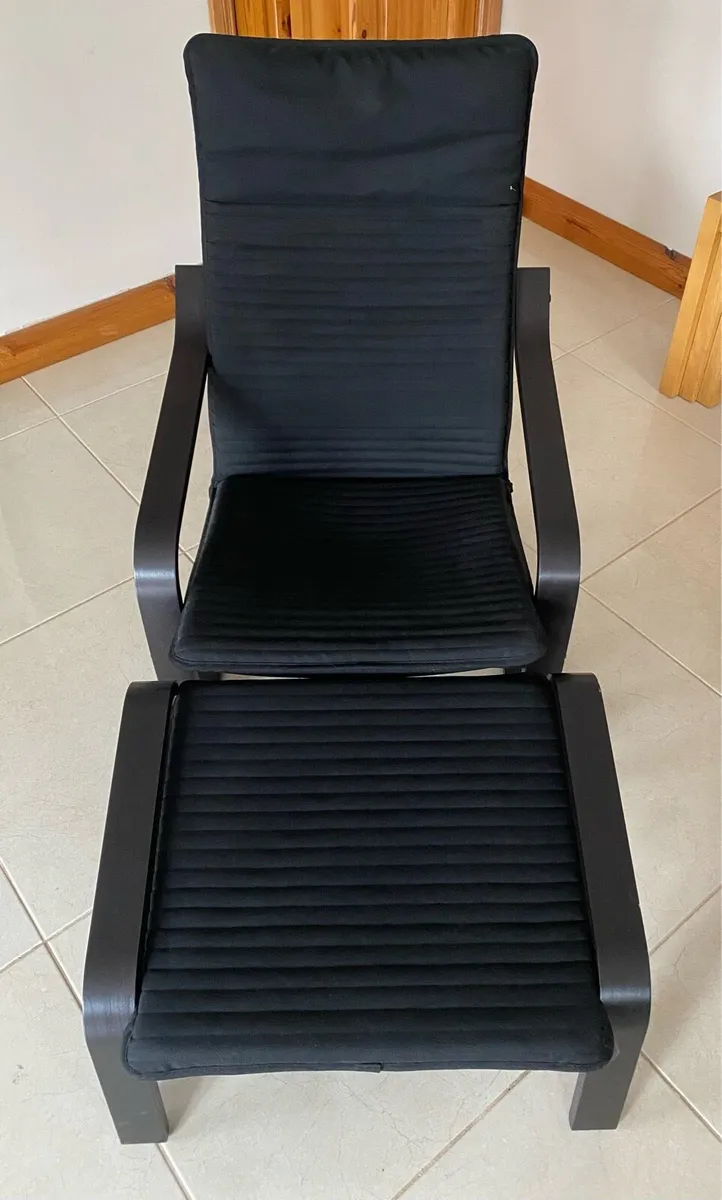Recliner chair and foot stool - Image 1