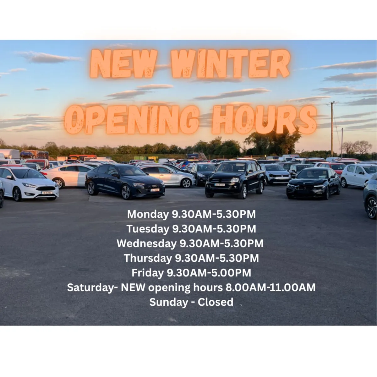 **New Opening Hours**