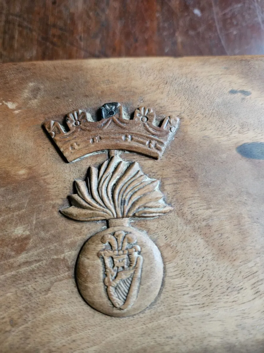 Vintage Antique WW1 Royal Irish Fusiliers Cigar Bo - Image 3