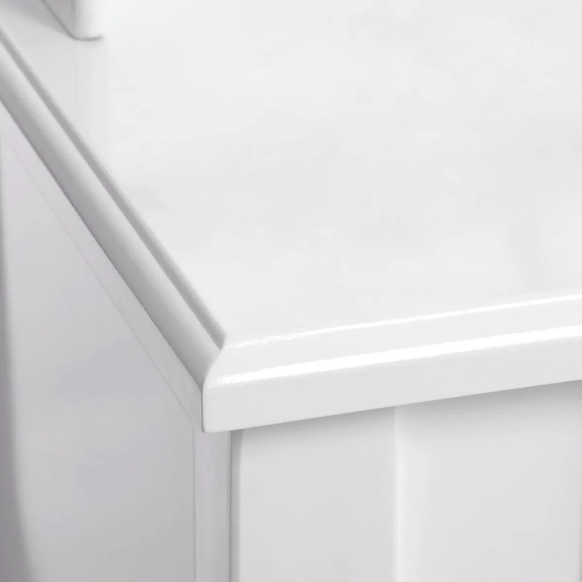 White Dressing Table with 3 Mirrors & 7 Drawers - Image 4